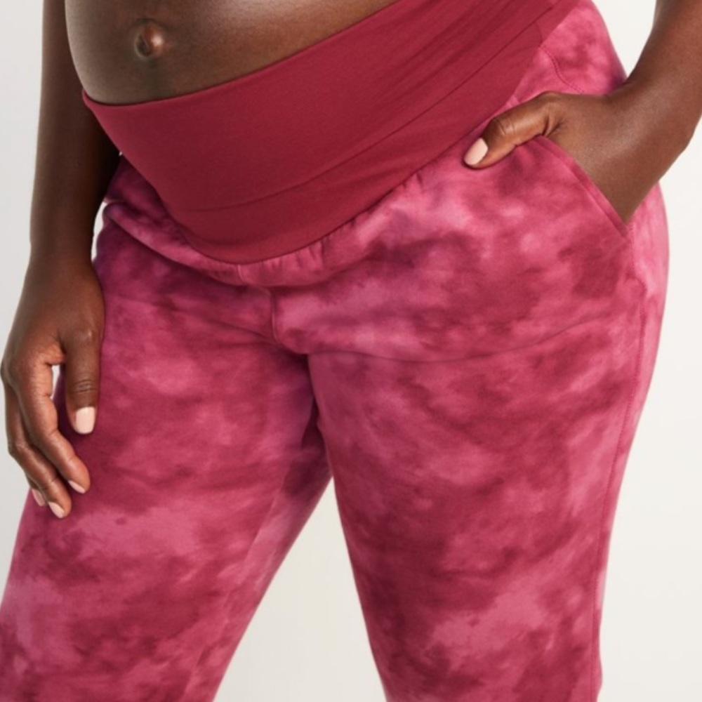 Maternity Full Panel Tie-Dye Jogger Sweatpants